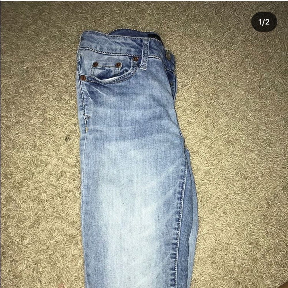 aeropostale light blue super skinny jeans